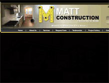 Tablet Screenshot of mattconstructioninc.com